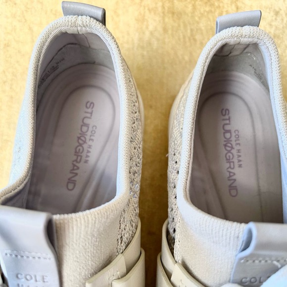 Cole Haan | Studiogrand Knit Sneakers in Rainy Day Silver Size 9.5 - Picture 4 of 5